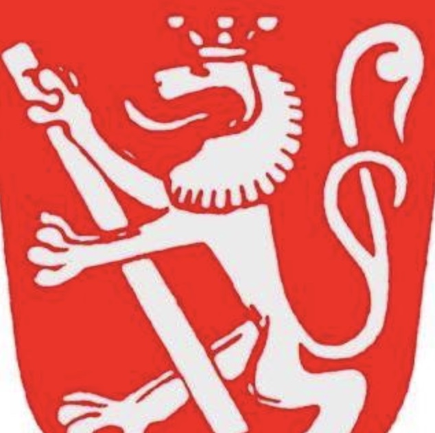 crest, lion on a red shield